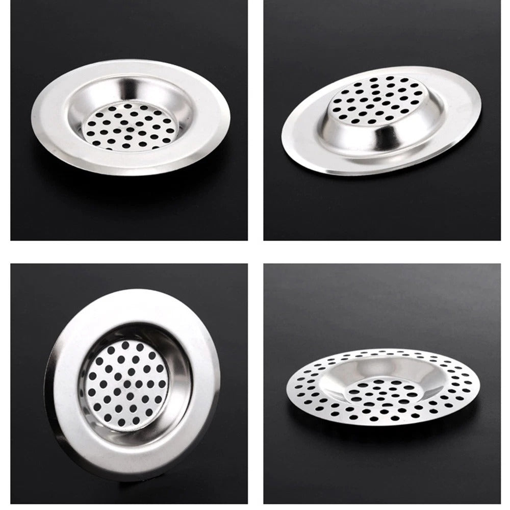 Stainless Steel Round Hole Mesh Kitchen Bathroom Floor Drain Sink 2 PCS