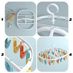 Multi-Clip Windproof Folding Drying Rack