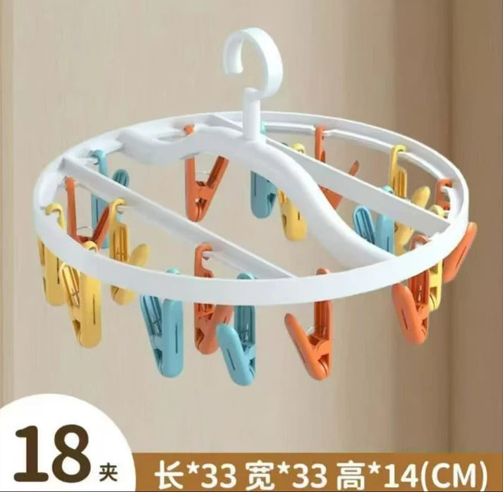 Multi-Clip Windproof Folding Drying Rack