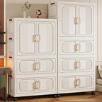 Modern Foldable Portable Wardrobe Closet with Magnetic Doors
