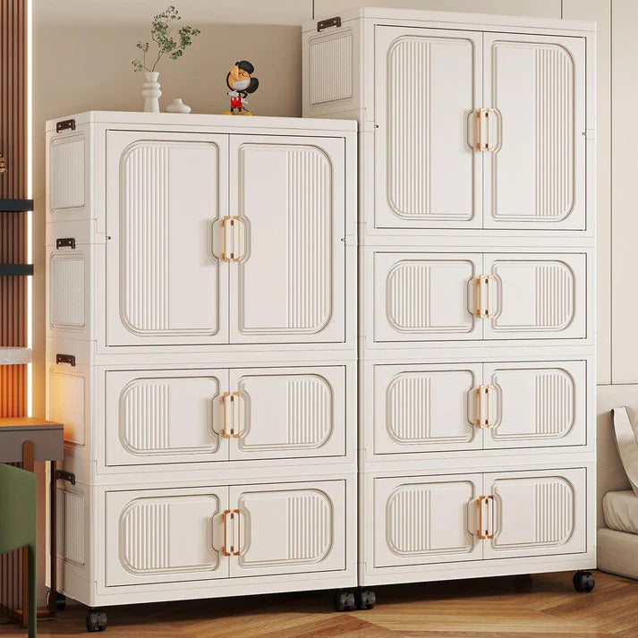 Modern Foldable Portable Wardrobe Closet with Magnetic Doors