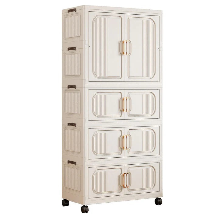 Modern Foldable Portable Wardrobe Closet with Magnetic Doors
