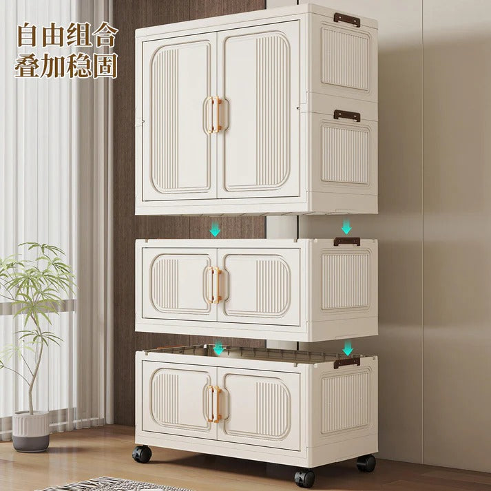 Modern Foldable Portable Wardrobe Closet with Magnetic Doors