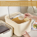 Timed Large-Capacity Rice & Grain Storage Container