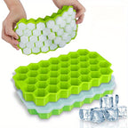 Easy Push Pop Out Square Silicon Ice Cubes Tray Honeycomb Shape