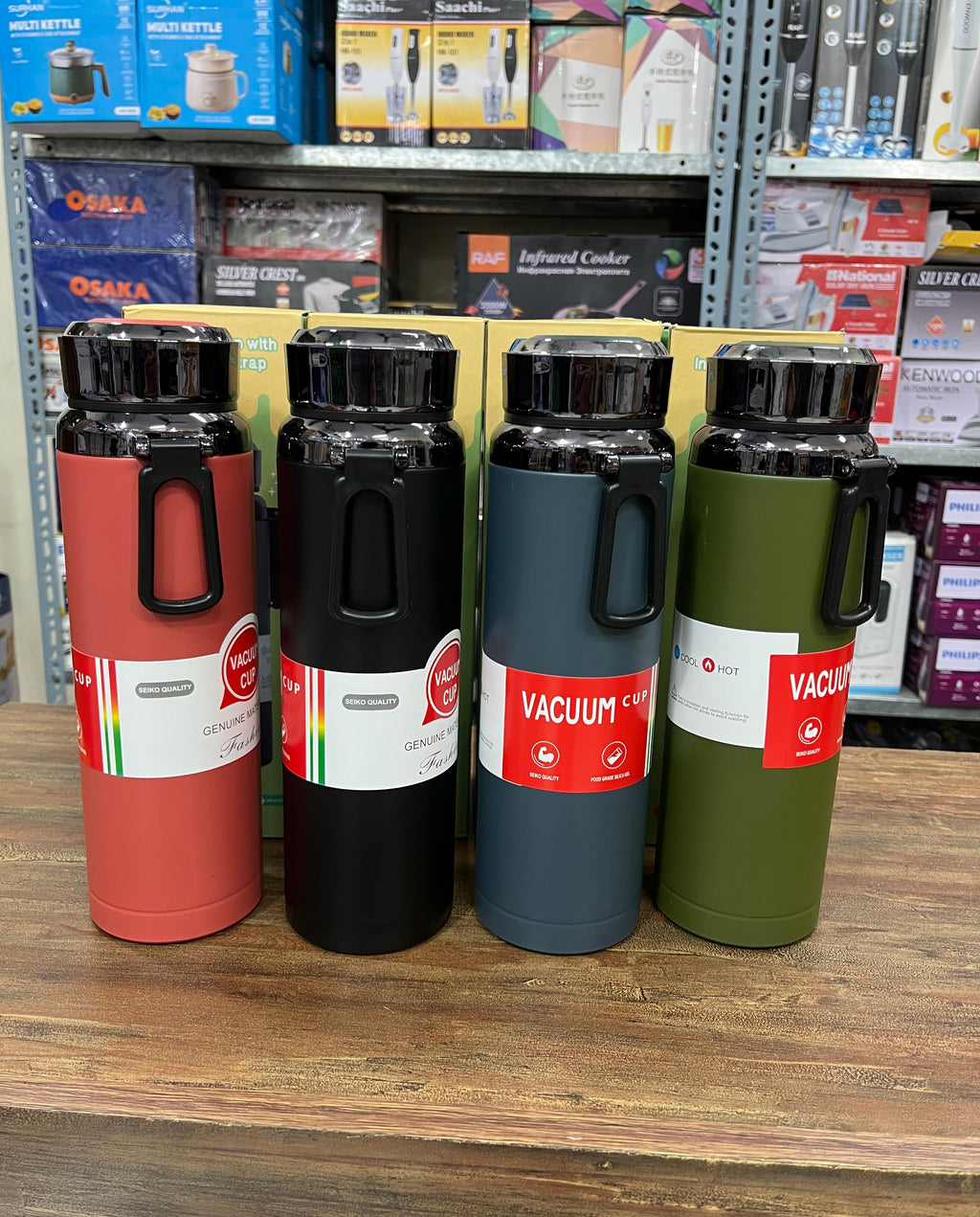 1000ml Stainless Steel Vacuum Cup – Hot & Cold Thermal Bottle- Random Color