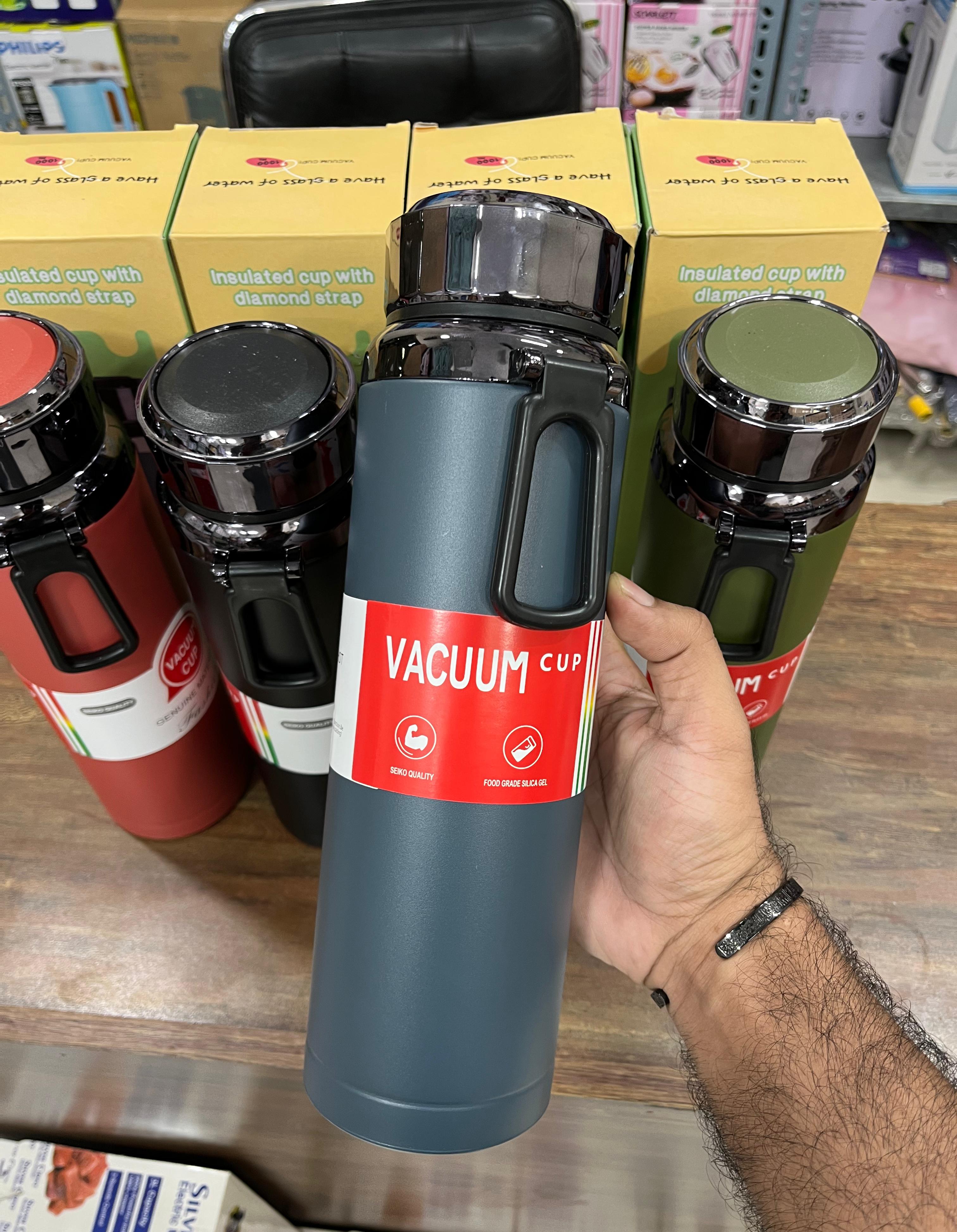 1000ml Stainless Steel Vacuum Cup – Hot & Cold Thermal Bottle- Random Color