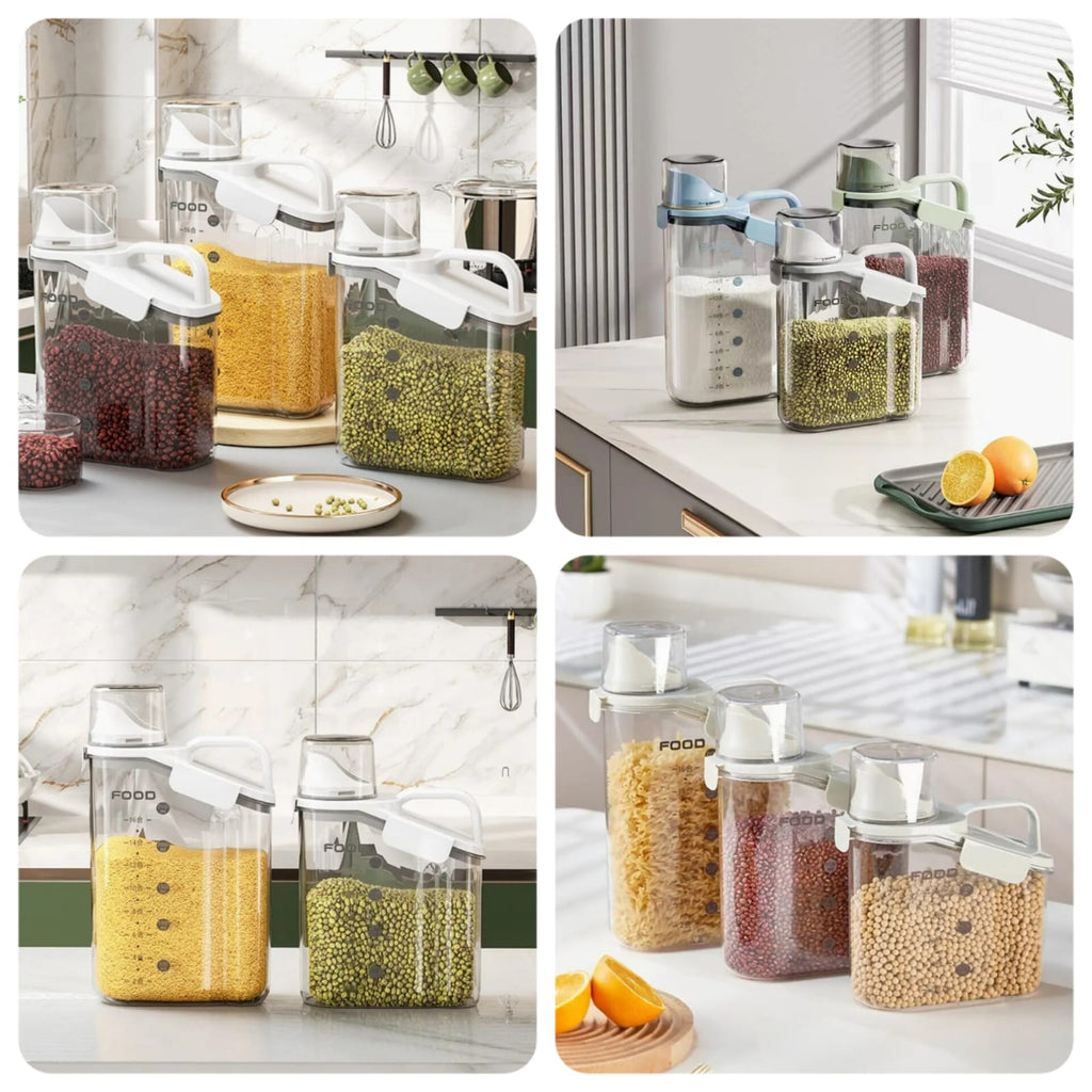 Airtight Food Storage Container With Measuring Cup - My Store