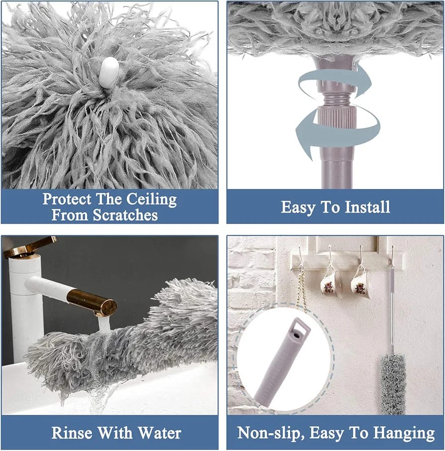 Foldable Cleaning Grey Duster (Premium Quality) (Big Size)