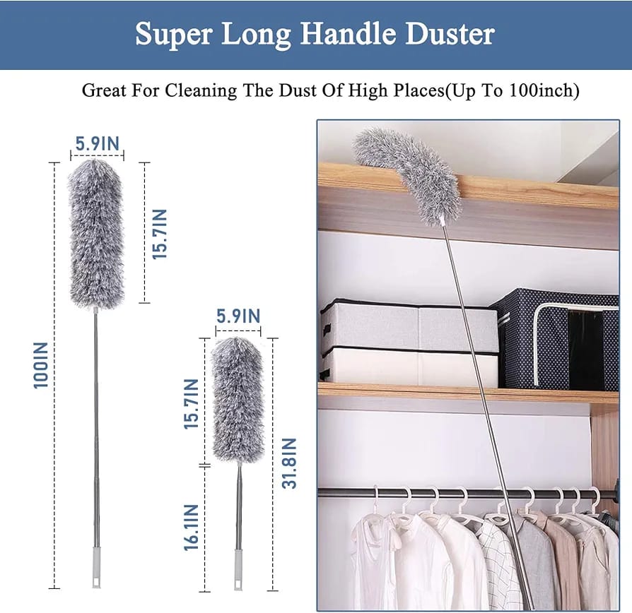 Foldable Cleaning Grey Duster (Premium Quality) (Big Size)