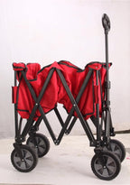 4 Wheel Heavy Duty Folding Bag Garden Trolley Cart Wagon Hand Pull