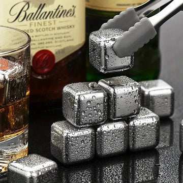 6 Grid Steel Ice Cubes With Clip