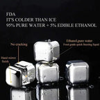 6 Grid Steel Ice Cubes With Clip