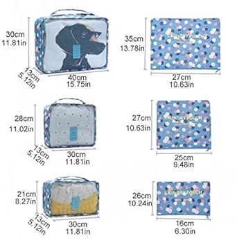 Vercord 7 Set Travel Packing Organizers Cubes Luggage Suitcase Organizer Bags