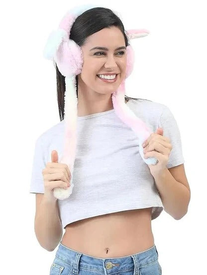 Premium Cute Bunny Earmuffs with Plush Moving Ears - My Store