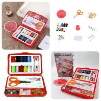 Travel Sewing Box With Color Needle Threads, Basic Emergency Sewing Kit Tools