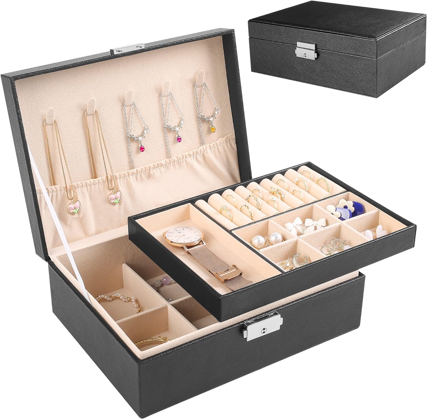 2 Layers Jewelry Organizer Box