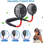 Portable 360° Flexible Wearable Hanging Neck Fan