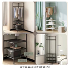 Corner Floor Standing Clothes Rack – Multi-Layer Coat, Hat & Garment Organizer