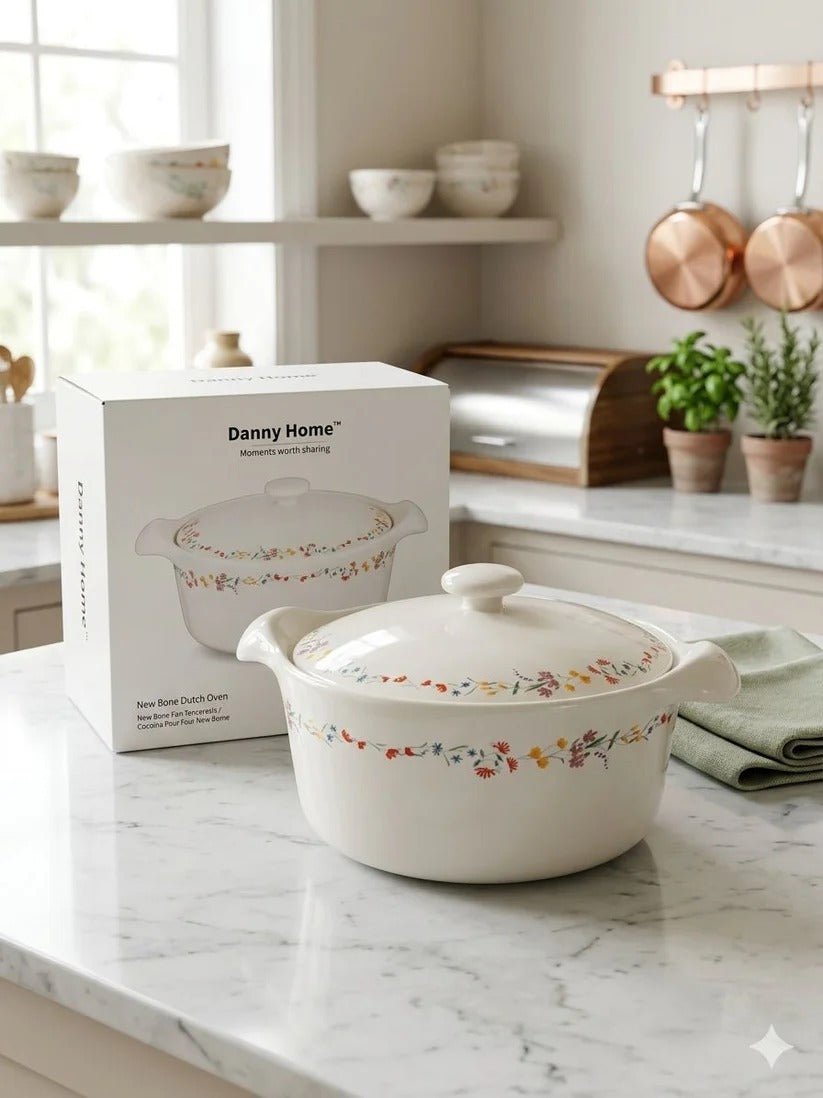 Danny Home 26cm Ceramic Oven Baking Dish with Handles