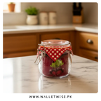 Danny Home Airtight Clip Top Glass Storage Jar – Kitchen Food Storage Container