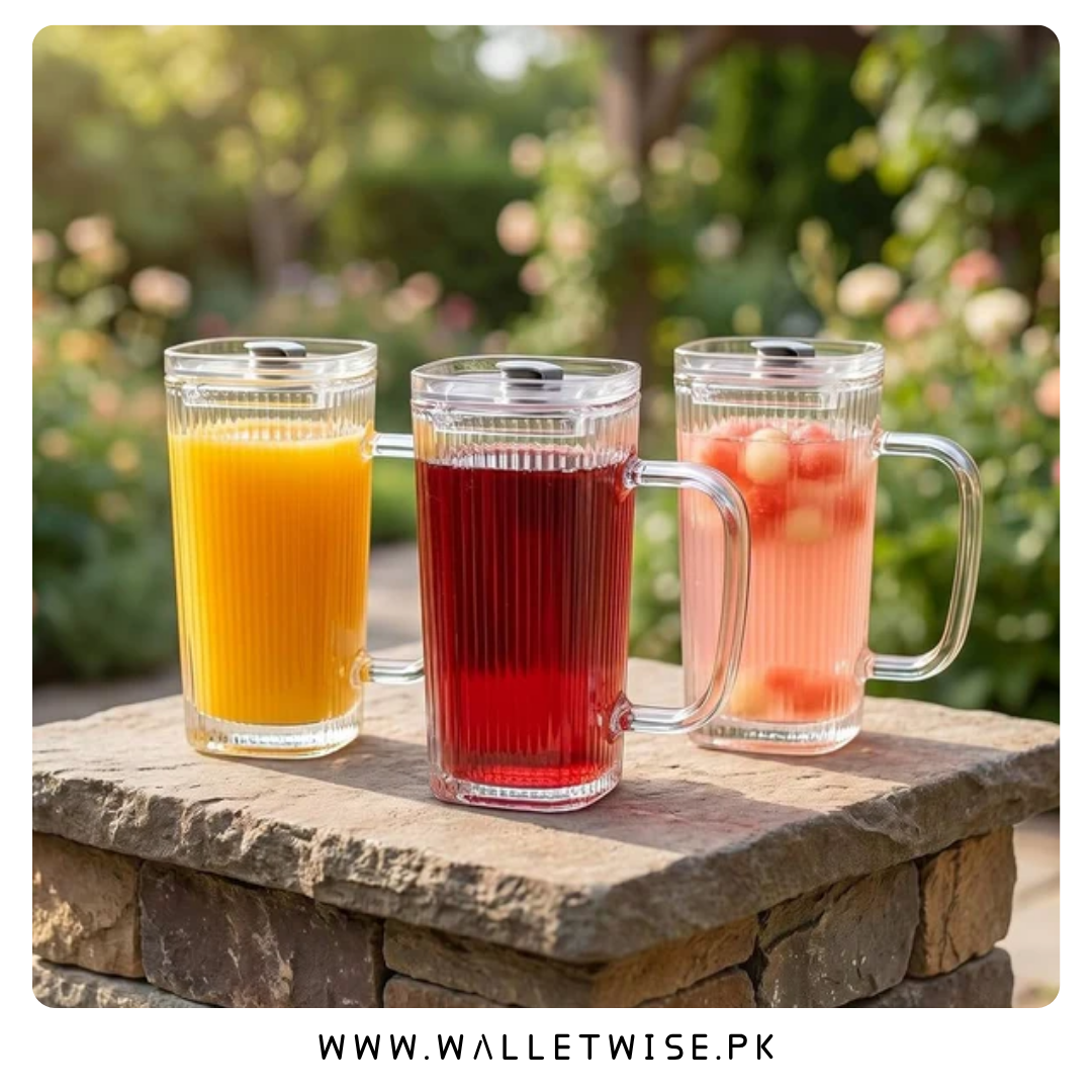 Glass Mason Jar Mug with Handle, Lid & Reusable Straw – 250ML