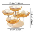 5 Plates Rotating Serving Luxury Fruit Tray