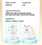 Unicorn Silicone Rechargeable  LED Night Lamp