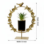 Golden Metal Flower Pot Decoration Piece