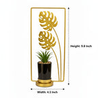 Golden Metal Leaflet Design Luxury Planter With Stand