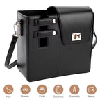 Tumbler Leather Bag with Compartment & Cup Holder