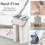 Flat Mop Bucket With Reusable Mop Pads