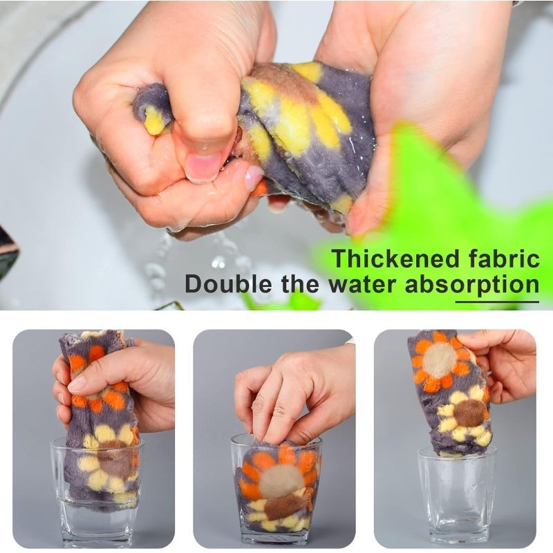 Microfiber Cleaning Towels Printed Pack Of 5 - My Store