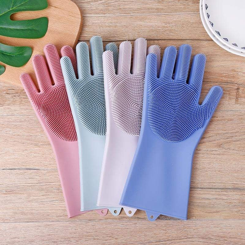 Magic Washing Gloves - Pair Of Silicone Washing Gloves