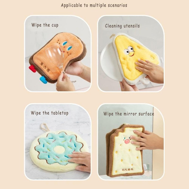 2 Pc Cute Cartoon Character Hanging Towel - My Store