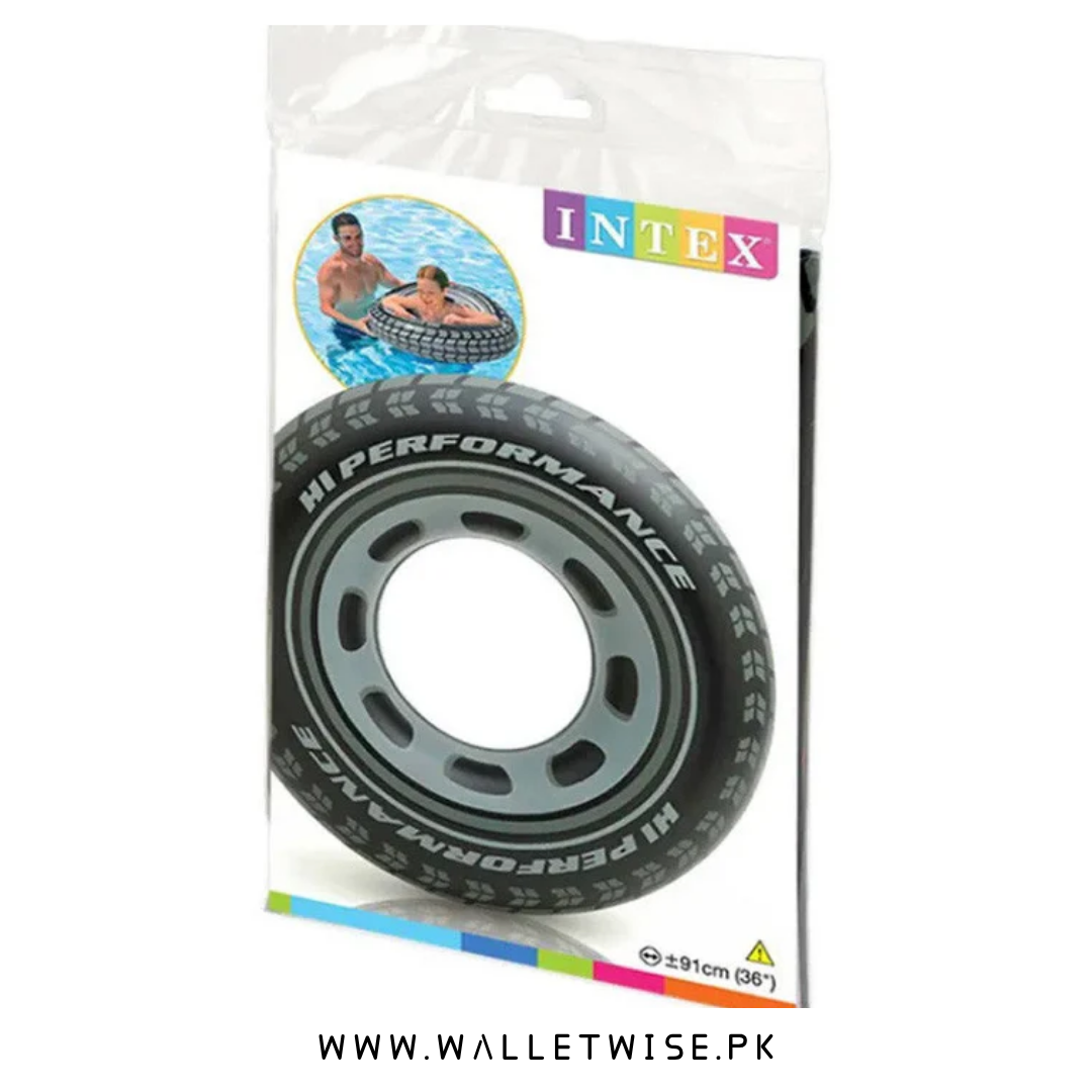 INTEX 36 Inch Inflatable Tire Swim Tube – Pool & Beach Float Ring (91cm)