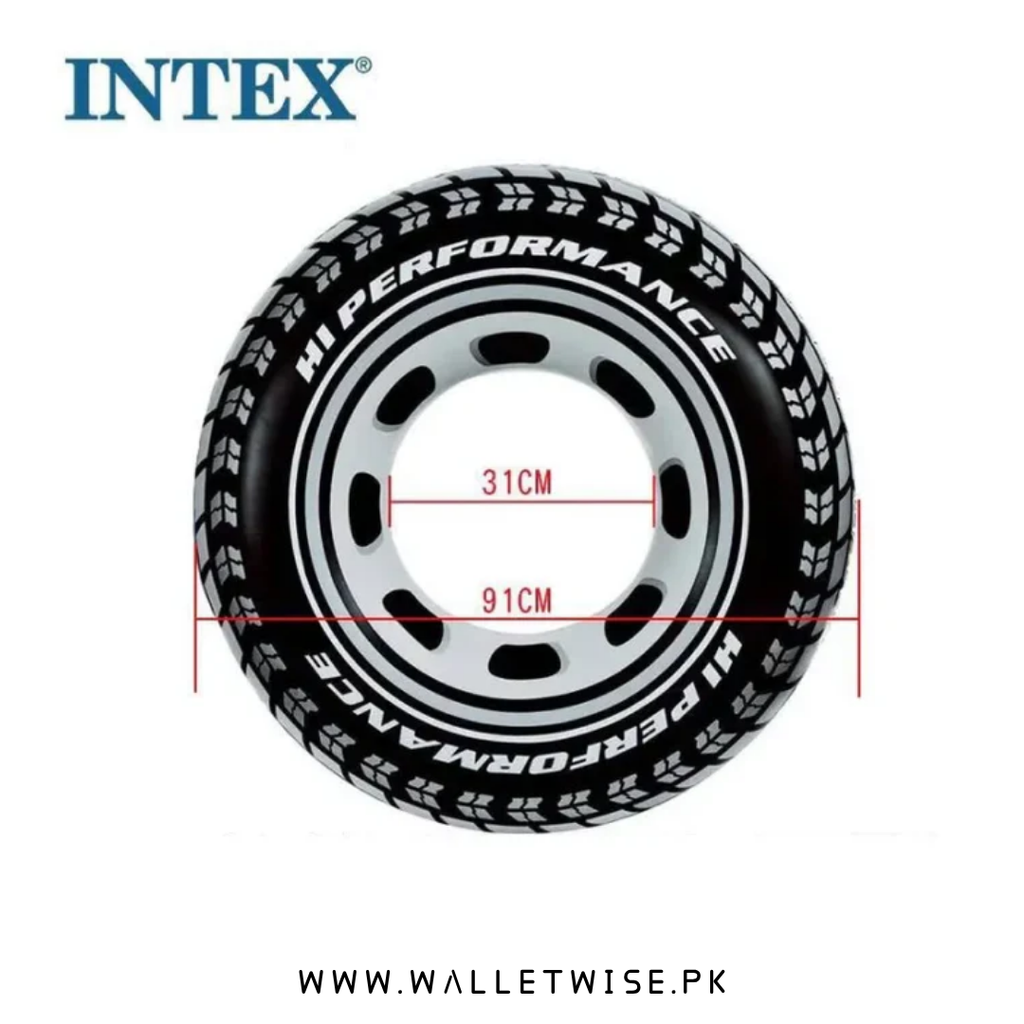 INTEX 36 Inch Inflatable Tire Swim Tube – Pool & Beach Float Ring (91cm)