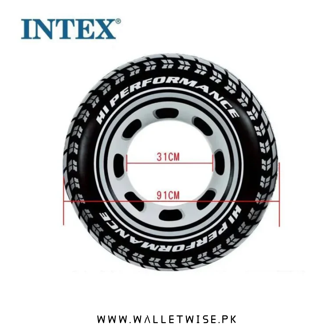 INTEX 36 Inch Inflatable Tire Swim Tube – Pool & Beach Float Ring (91cm)