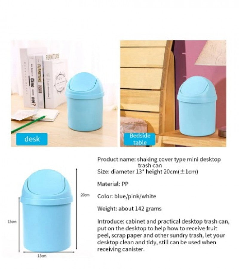 Mini Desktop Trash Bin with Flip Lid – Portable Car & Table Dustbin