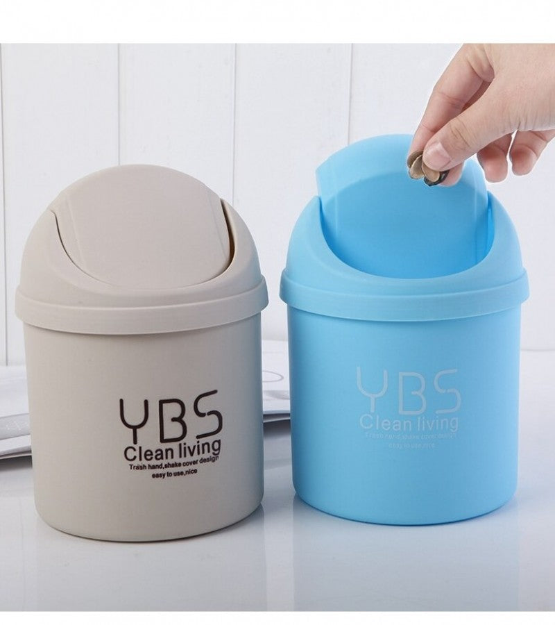Mini Desktop Trash Bin with Flip Lid – Portable Car & Table Dustbin