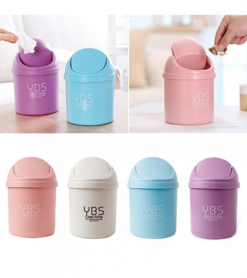 Mini Desktop Trash Bin with Flip Lid – Portable Car & Table Dustbin