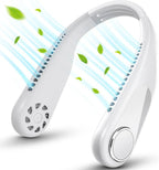 Portable Bladeless Hanging Neck Fan – USB Rechargeable 360° Cooling Fan
