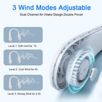 Portable Bladeless Hanging Neck Fan – USB Rechargeable 360° Cooling Fan