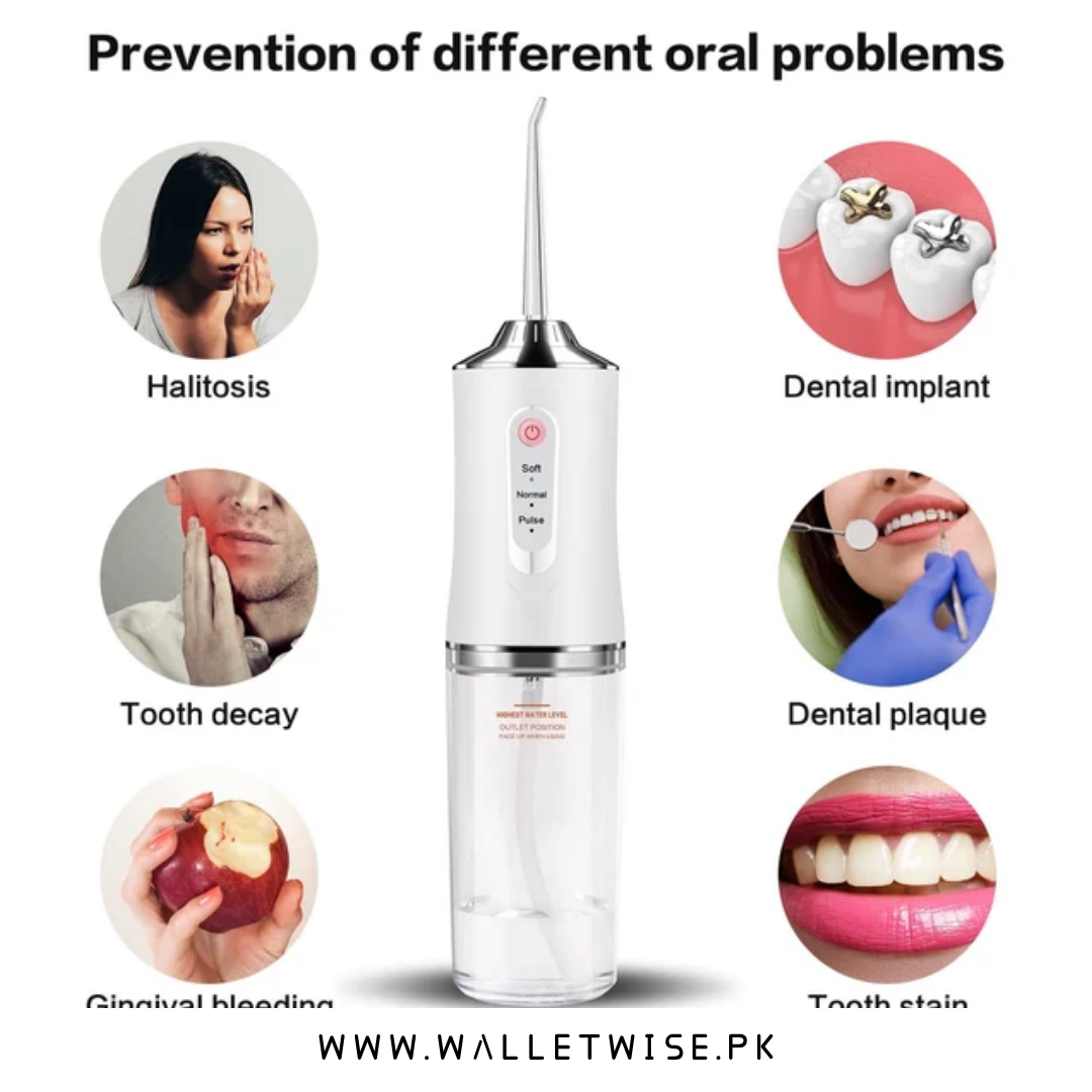 Portable Electric Water Flosser – 230ml Rechargeable Oral Irrigator
