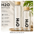 Premium Borosilicate Glass Water Bottle with Bamboo Lid – 350ML|500ML|750ML|1000ML