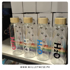 Premium Borosilicate Glass Water Bottle with Bamboo Lid – 350ML|500ML|750ML|1000ML