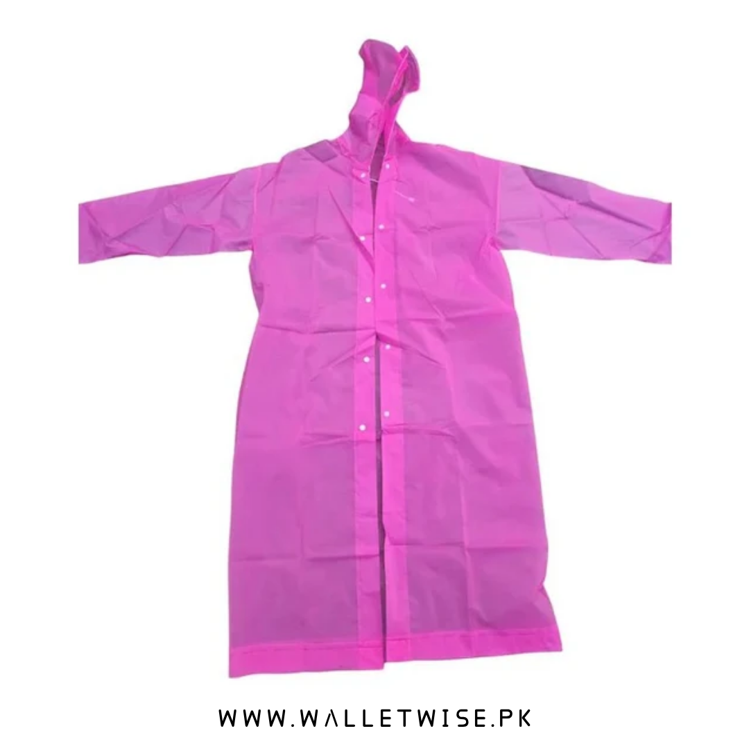 Premium EVA Waterproof Raincoat with Hood for Men & Women | Reusable Unisex Rain Wear (Free Size)