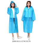Premium EVA Waterproof Raincoat with Hood for Men & Women | Reusable Unisex Rain Wear (Free Size)