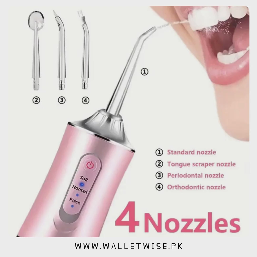 Portable Electric Water Flosser – 230ml Rechargeable Oral Irrigator