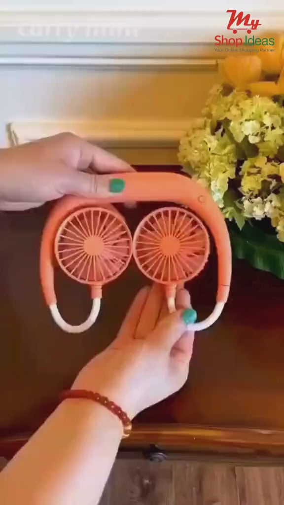Portable 360° Flexible Wearable Hanging Neck Fan